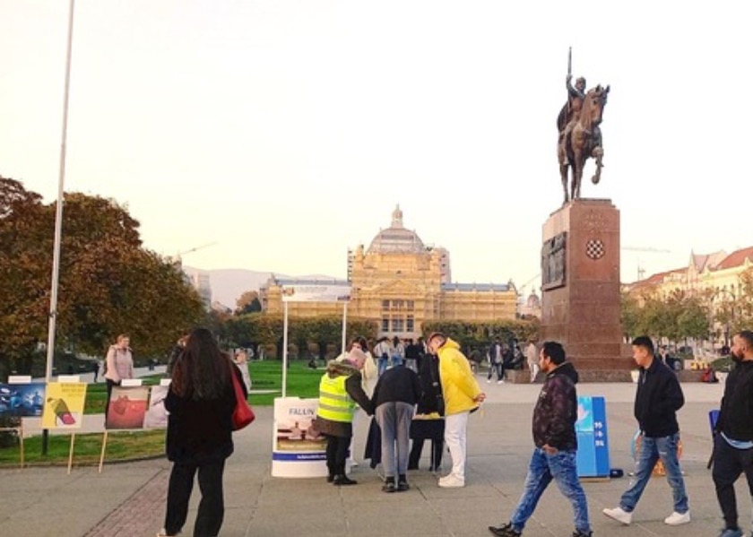 Image for article Croatia: People Condemn the Persecution of Falun Dafa at Information Day Event in Zagreb