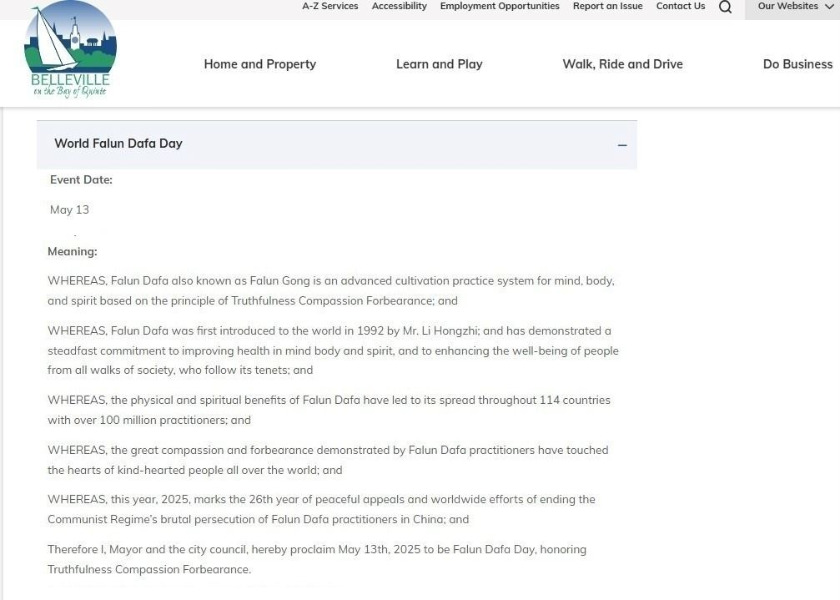 Image for article Canada: Mayors of Three Cities Issue Proclamations to Honor World Falun Dafa Day