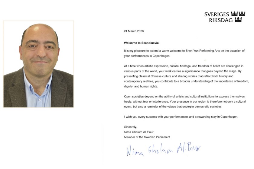 Image for article Member of Swedish Parliament Wishes Shen Yun Success