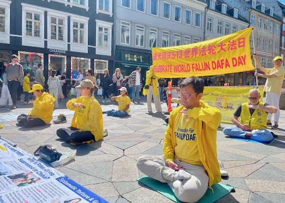 Image for article Copenhagen, Denmark: Celebrating Falun Dafa Day at Amagertorv